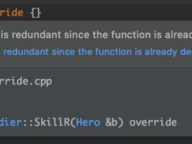 C++11中的override和final关键字