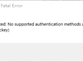 TortoiseGit推送代码时报错「Disconnected no supported authentication methods available」的解决办法