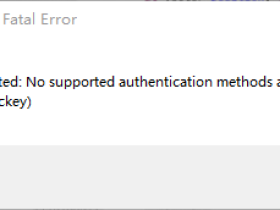 TortoiseGit推送代码时报错“Disconnected no supported authentication methods available”的解决办法