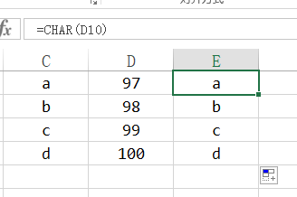 Excel 字符和ASCII互转及十进制转二进制的方法-图片1