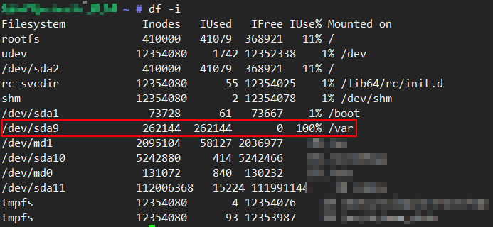 cannot create temp file for here-document: No space left on device-图片2